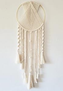 Fait à la main bohème coton tissé macramé attrape-rêves décoration murale pour salon élégant Boho décoration de la maison Accent - Product Image 4