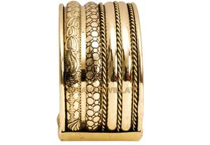 Conjunto de joyería de latón de alta calidad para mujer, brazalete chapado en oro, pulsera para bodas y regalos, precio bajo - Product Image 4