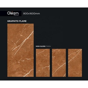 Argos Brown 80x160cm Azulejos de porcelana de alto brillo con arte de piso de chorro de agua - Product Image 2