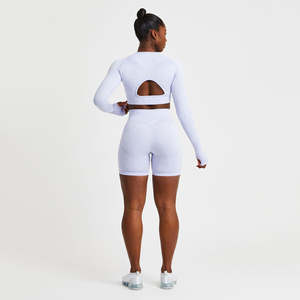 Women's Custom Logo Summer Gym Nylon Workout Pants Scrunch Butt Lift <b>Leggings</b> with Board Shorts <b>Pattern</b> Washed Techniques - Product Image 3