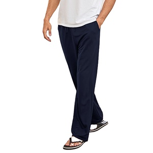 Pantalon de survêtement personnalisable pour homme 100 % coton, coupe évasée, délavé au soleil, effet délavé à l'acide, motif uni, poids lourd - Product Image 3