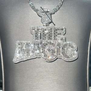 Haute qualité personnalisé glacé Hip Hop nom pendentif VVS Moissanite diamant 925 argent plaqué or meilleur prix pendentifs breloques - Product Image 3