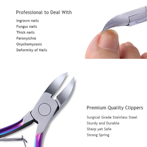 กรรไกรตัดหนังที่ตัดหนังกำพร้าสำหรับเล็บแบบหนาทำจากสเตนเลสสตีลสีเงินคุณภาพสูงระดับมืออาชีพ - Product Image 3