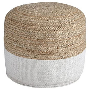 Pouf en jute naturel 18X18X14 pliable style ferme pour appartement salon chambre enfants adolescents chambre pour hôtels meubles - Product Image 2