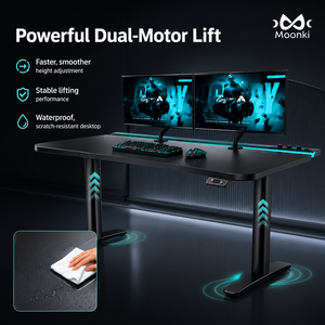 Dual Motor Magnetic Cable Management <b>Gaming</b> Desk with COB Lighting and Memory <b>Control</b> for Professional <b>Gaming</b> Setups - Product Image 3