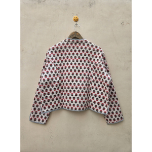 Chaqueta Acolchada de Algodón Indio Hecha a Mano, de Alta Calidad, con Estampado a Bloque, Forro de Lino, Decoraciones con Remaches y Botones, para Invierno - Product Image 6
