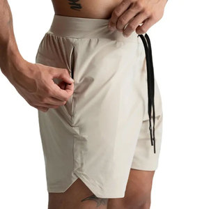 Pantalones cortos de algodón OEM para hombre, ropa deportiva y de gimnasio, pantalones cortos de alta calidad para hombre, pantalones cortos con estampado personalizado para hombre, cintura elástica cómoda - Product Image 3