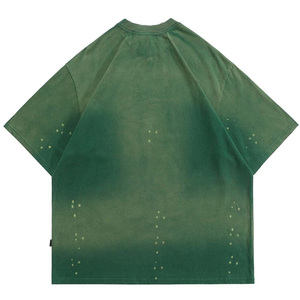 Wholesale Blank <b>Acid</b> Washed <b>Drop</b> Shoulder Regular Fit 100% Cotton Eco-Friendly Breathable High Street Short Sleeve Custom Logo - Product Image 3