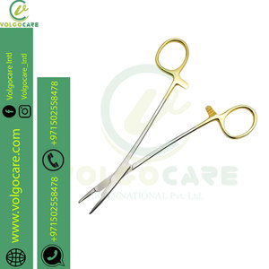 คีมจับเข็ม Olsen HEGAR พร้อมใบมีดตัด 6 นิ้ว ทำจากทังสเตนคาร์ไบด์ และกรรไกร Castroviejo ขนาด 5.5 นิ้ว แบบโค้ง - Product Image 5