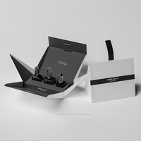 Coffret d'échantillons de parfum géométriques triangulaires uniques en gros avec ruban, emballage cadeau cosmétique de luxe
