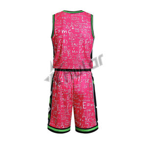 Uniforme de maillot de basket-ball respirant personnalisable Design 1 face Plus Size Saison d'été Dernier ensemble à vendre - Product Image 6