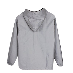 Chaqueta Cortavientos con Capucha Reflectante para Hombre, Estilo Deportivo, con Cuello Alto, Impermeable y Transpirable para Todas las Estaciones - Product Image 4