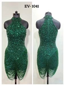 Robe de soirée courte en satin scintillant de luxe pour femmes, taille naturelle, robe de bal de fin d'année, robe de fête d'été pour adolescentes - Product Image 5