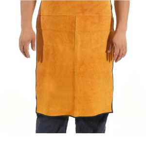 Delantal de cuero de vaca para taller de trabajo con 6 bolsillos para herramientas resistente al calor y al fuego, delantal de soldadura resistente y duradero para hombres y mujeres - Product Image 2