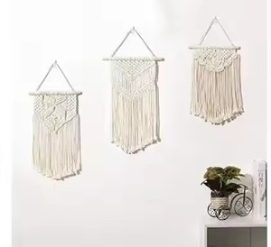 Handmade Boho Cotton Macrame Woven Fruit <b>Basket</b> Kitchen <b>Storage</b> Wedding Art Deco Furniture for Anniversary Diwali OEM ODM Potato - Product Image 1