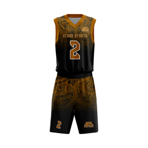 Conjunto de Uniforme de Baloncesto Personalizado para Equipo, Camiseta Deportiva y Pantalones Cortos para Hombre, Sublimación OEM al por Mayor, Transpirable, Absorbe la Humedad, 100% Poliéster - Product Image 4