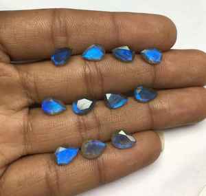 Lot de 10 pierres précieuses en vrac à facettes en Labradorite coupe poire pointues 3x5mm à 15x20mm pierres de fabrication de bijoux - Product Image 4