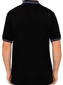 Camiseta Polo de Algodón 100% de Corte Clásico para Hombre, Tejido de Punto Transpirable con Cuello a Rayas y Puños, Teñido Liso - Product Image 2
