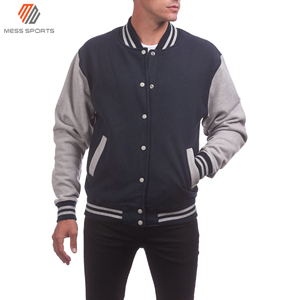 Factory Price Wholesale Custom Design MESS SPORTS <b>Men's</b> Winter Baseball Varsity <b>Jacket</b> <b>Long</b> Sleeves Wool/Polyester Sport Wear - Product Image 6