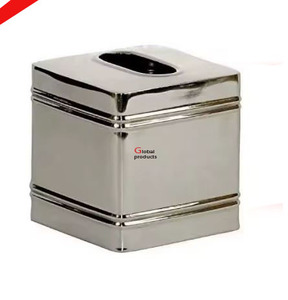 ที่ใส่กระดาษทิชชูโลหะสแตนเลสสีเงินแบบใหม่ สำหรับใช้ในบ้าน โรงแรม ร้านอาหาร - Product Image 1