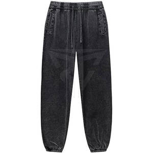 2025 nouveauté à la mode décontracté hommes lavage à l'acide pantalon 100% coton respirant écologique polaire confortable meilleure vente - Product Image 1