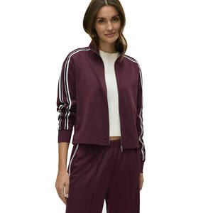 ชุดวอร์มมีฮู้ดสำหรับผู้หญิง ดีไซน์ทันสมัย ผลิตจากโพลีเอสเตอร์ แห้งเร็ว ระบายอากาศได้ดี เหมาะสำหรับออกกำลังกาย วิ่ง และเล่นกีฬา - Product Image 4