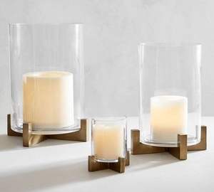 Support carré en fil de fer en métal avec bougeoir en verre dessus de table décoratif décor à la maison bougeoir de qualité supérieure - Product Image 4