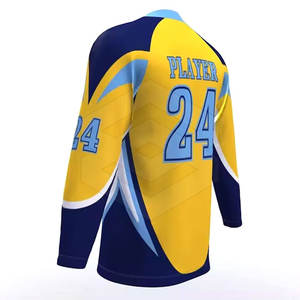 100% maillot de Hockey sur glace en polyester en taille adulte maillot d'entraînement maillot de Hockey sur glace d'équipe sportive de couleur unie - Product Image 6