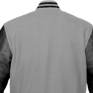Venta al por mayor de chaqueta de moda para los hombres del fabricante de logotipo personalizado en relieve chaqueta de cuero genuino de los hombres Varisty - Product Image 3