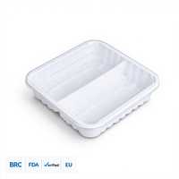 Barquette alimentaire pour animaux de compagnie en vrac, 2 compartiments, conteneur en PP avec couvercle, compatible congélateur, emballage pour aliments crûs pour chiens, restauration, certifié FDA