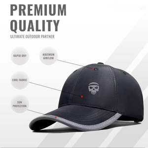 หมวกเบสบอลทางการ5แผงผ้าฝ้ายแข็งแรงหมวกปิดถนนแบบสปอร์ตปรับได้สำหรับกิจกรรมกลางแจ้ง - Product Image 5