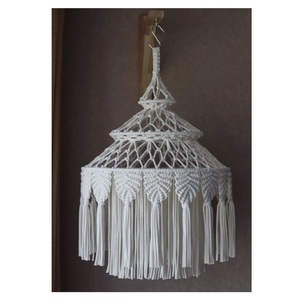 Bông dây Chụp đèn lớp rìa ánh sáng mộc mạc treo trang trí thủ công dệt ánh sáng tự nhiên sợi chiếu sáng lịch thi đấu Mac tán - Product Image 4