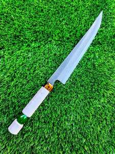 Cuchillo de chef de acero al carbono hecho a mano de primera calidad con mango de resina epoxi cuchillos de cocina para aniversario y regalos de Navidad - Product Image 3