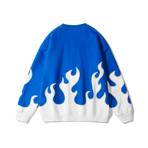 Sweat-shirt pour homme en jersey technique lourd en polyester/coton, coupe régulière, col rond, 370 g/m², épaules tombantes, uni, hiver - Product Image 2