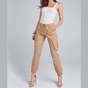 Pantalones Cargo personalizados con bolsillos para mujer, ropa de calle de talla grande, holgados, rectos y anchos, pantalones Cargo para correr, vaqueros para mujer - Product Image 2