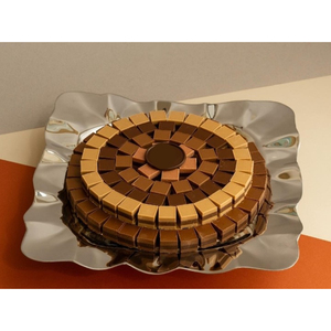 Plateau de service de bonbons au chocolat en métal argenté de qualité supérieure Présentoir de desserts sucrés au design élégant pour le mariage et d'autres événements - Product Image 3