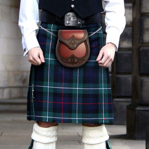 Nouveau Kilt écossais en gros, différentes couleurs, semi-robe, avec franges de Sporran en cuir personnalisées, motif Lion Rampant, sac Sporran - Product Image 2