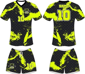 Uniforme de Fútbol de Manga Corta Transpirable con Impresión Digital al por Mayor, con Camiseta y Pantalones para Deportes al Aire Libre - Product Image 4