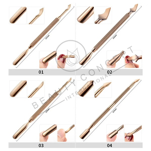 Rose Gold Expert Double-Ended Rose Gold Cuticle Pusher Stainless Steel Nail Cleaner and Gel Polish Remover Scraper Eco-Friendly - Product Image 3