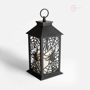 Lanterne en métal élégante Porte-bougie avec poignée |   Éclairage décoratif élégant pour le Ramadan, imperméable, durable, pour le salon, intérieur - Product Image 1