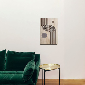 Paneles de Pared de Madera Geométricos Modernos – Tablero Decorativo Grande para Interiores, para Sala de Estar y Decoración del Hogar - Product Image 1