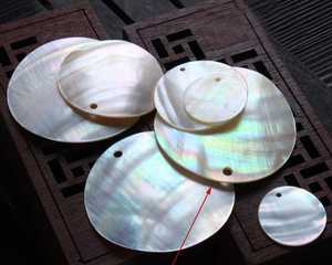 Perles rondes en nacre blanche polie, motif croix, pour bijoux écologiques, boucles d'oreilles et colliers - Product Image 2