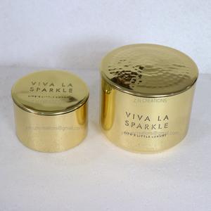 โหลโลหะเปล่ากระป๋องทองแดงหรือทองเหลืองพร้อมฝาปิดสำหรับทำเทียนแกะสลักเทคนิคออกแบบโลโก้ได้ตามต้องการ - Product Image 3