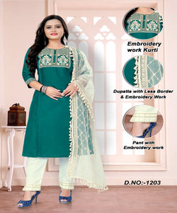 Inde Kurtis femmes dernière nouvelle conception dames portent des tissus de coton rayonne imprimés colorés prêt à porter Kurtis vente en gros à bas prix ApparelGarment - Product Image 2
