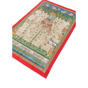 Pichwai Art Ivory Cotton Rope Bohemian Christmas <b>Wall</b> Art & Tapestry for Outdoor <b>Wall</b> <b>Decor</b> - Product Image 2