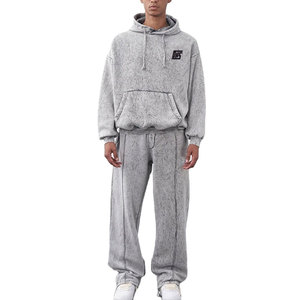 Conjunto Deportivo Holgado y Cómodo para Hombre, Estilo Lavado Ácido, para Ropa Casual de Calle y Uso Diario - Product Image 1