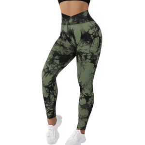Conjunto de mallas de yoga con cintura elástica personalizada para mujer, nuevas señoras, gimnasio, Fitness, ropa activa, ropa deportiva, pantalones de yoga - Product Image 4