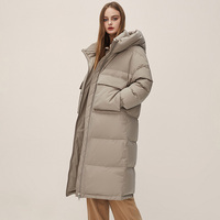 Manteau d'hiver matelassé réversible en laine et lin imperméable de haute qualité pour femme, avec capuche, orné de paillettes, de plumes et de nylon tricoté