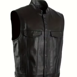 Top Notch Real Leather <b>Vest</b> for <b>Men</b> Wholesale Casual OEM <b>Men</b> Leather <b>Vest</b> Stylish Breathable Design <b>Men</b> Leather <b>Vest</b> - Product Image 1