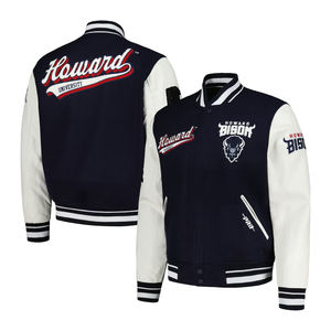 Fabricant OEM Veste universitaire Letterman de baseball personnalisée de haute qualité pour hommes Manches en cuir brodées en chenille d'hiver - Product Image 1
